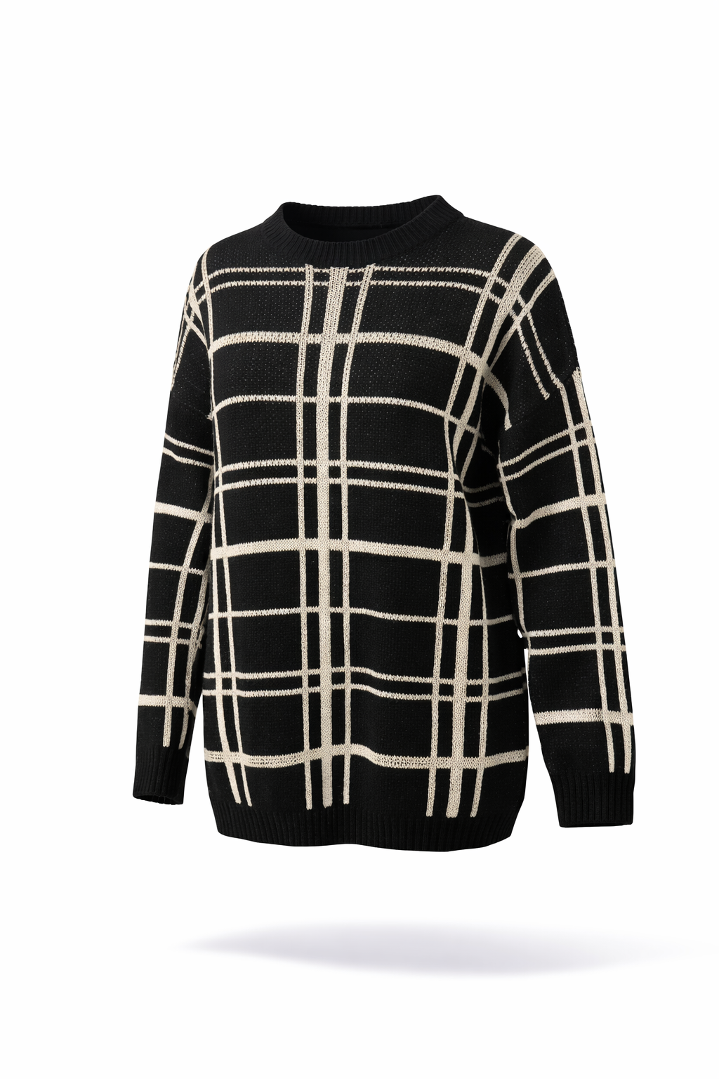 PULL rétro à carreaux